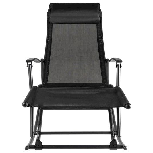 Garden Chair Black Steel Standard Foldable Garden Chair