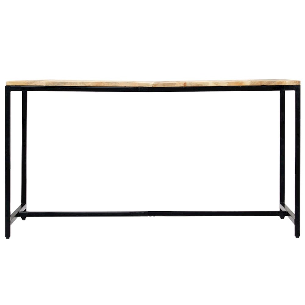 vidaXL Dining Table 55.1"x27.6"x29.5" Solid Rough Mango Wood, 247811