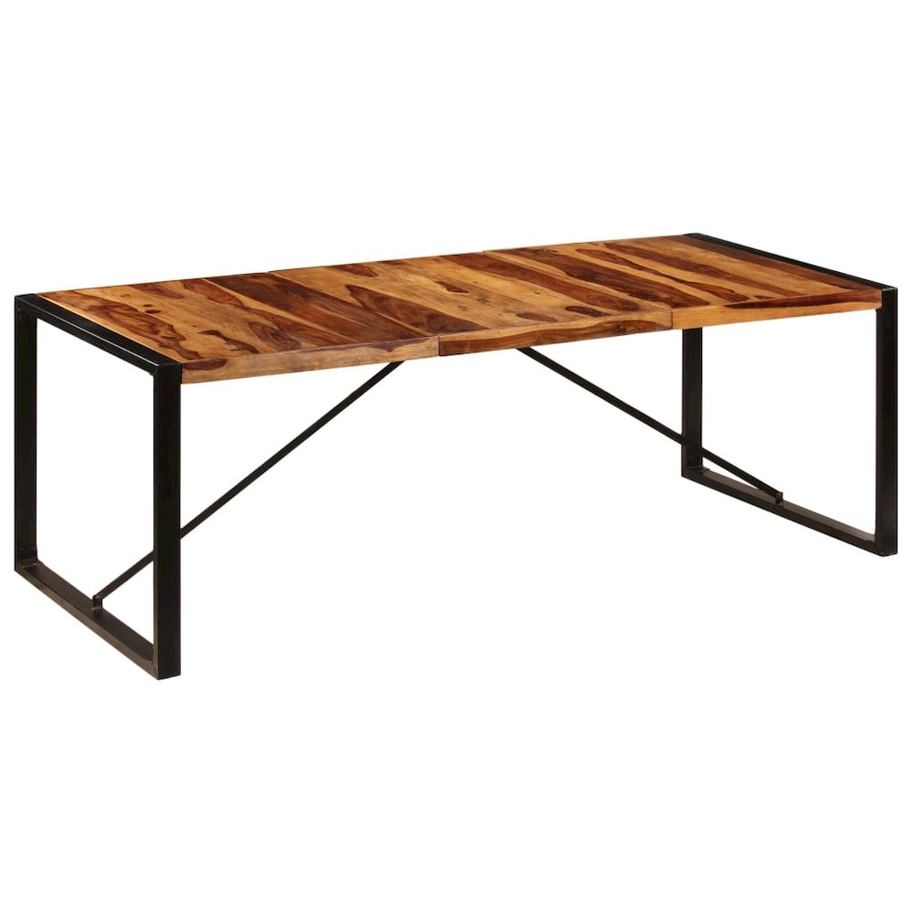 vidaXL Dining Table 86.6"x39.4"x29.5" Solid Sheesham Wood, 247410