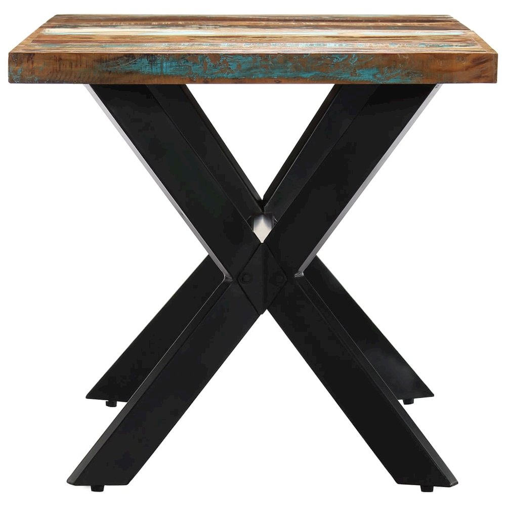 vidaXL Dining Table 63"x31.5"x29.5" Solid Reclaimed Wood, 247435