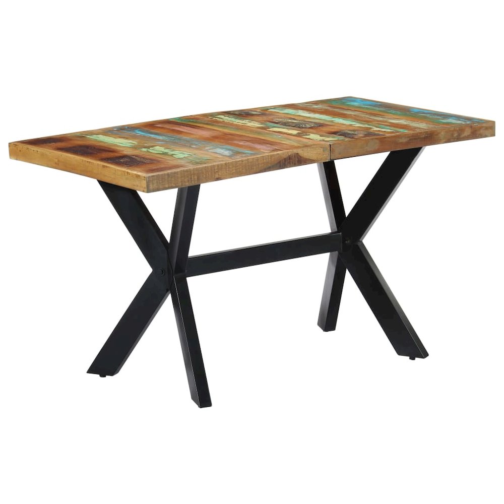 vidaXL Dining Table 55.1"x27.6"x29.5" Solid Reclaimed Wood, 247439