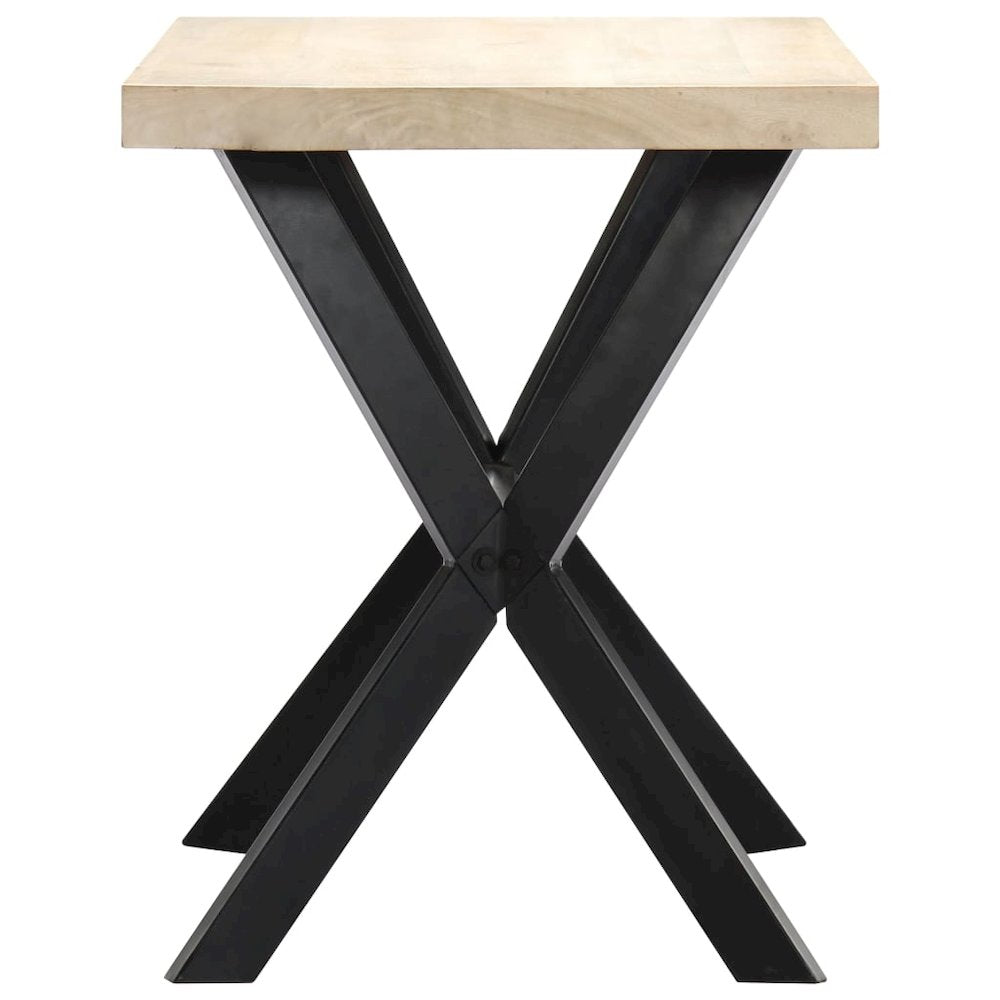 vidaXL Dining Table White 47.2"x23.6"x29.5" Solid Mango Wood, 247442