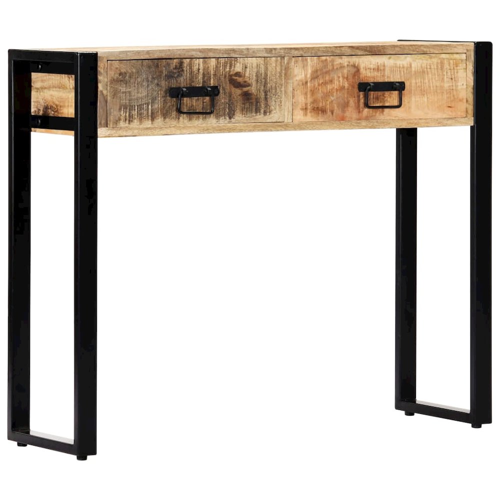 vidaXL Console Table 35.4"x11.8"x29.5" Solid Mango Wood, 247920