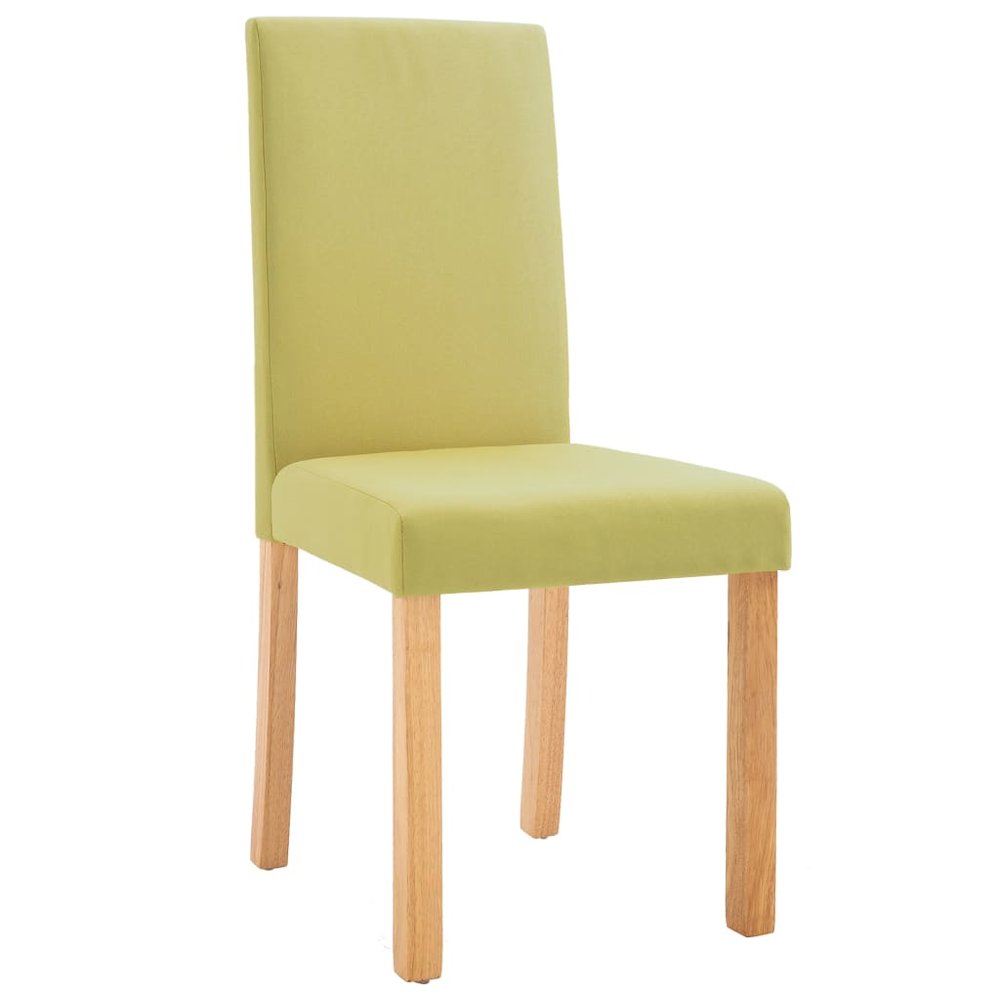 vidaXL Dining Chairs 4 pcs Green Fabric, 249225
