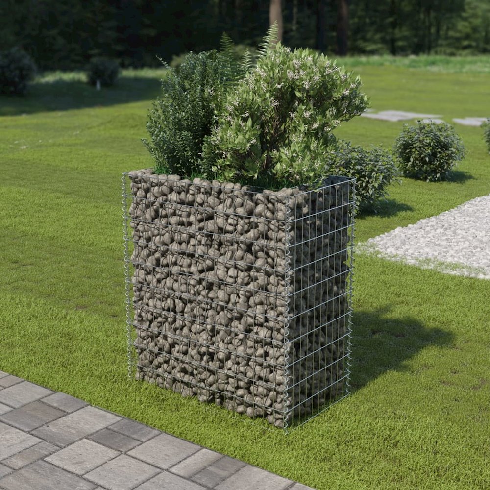 vidaXL Gabion Raised Bed Galvanized Steel 35.4"x19.7"x39.4", 143568
