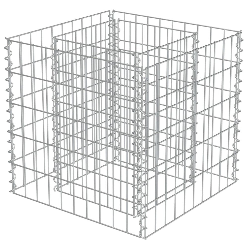 vidaXL Gabion Raised Bed Galvanized Steel 19.7"x19.7"x19.7", 143570