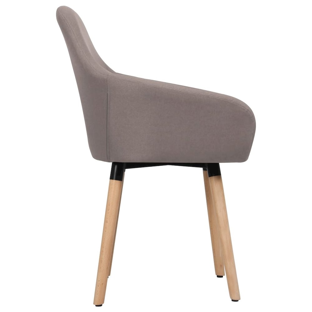 Dining Chairs 2 pcs Taupe Fabric