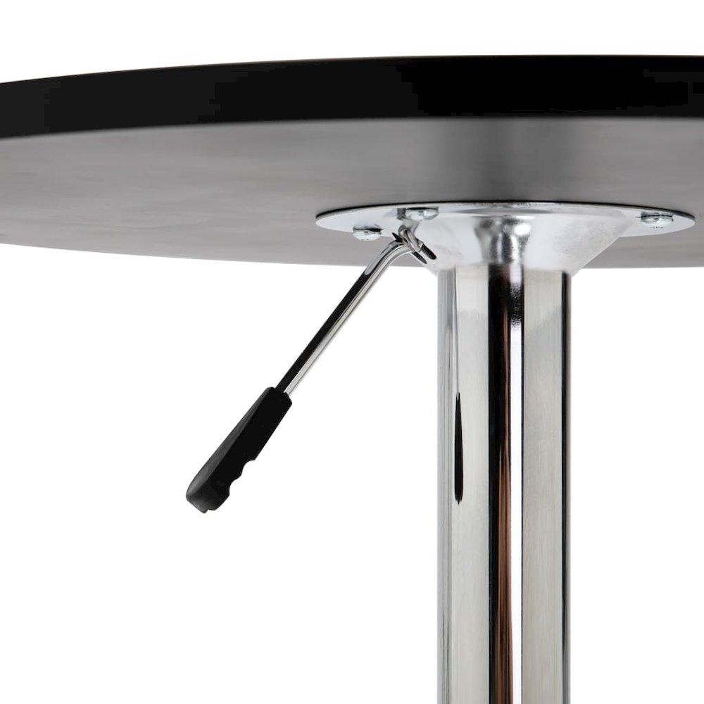vidaXL Bar Table Black Ø23.6" MDF, 249666