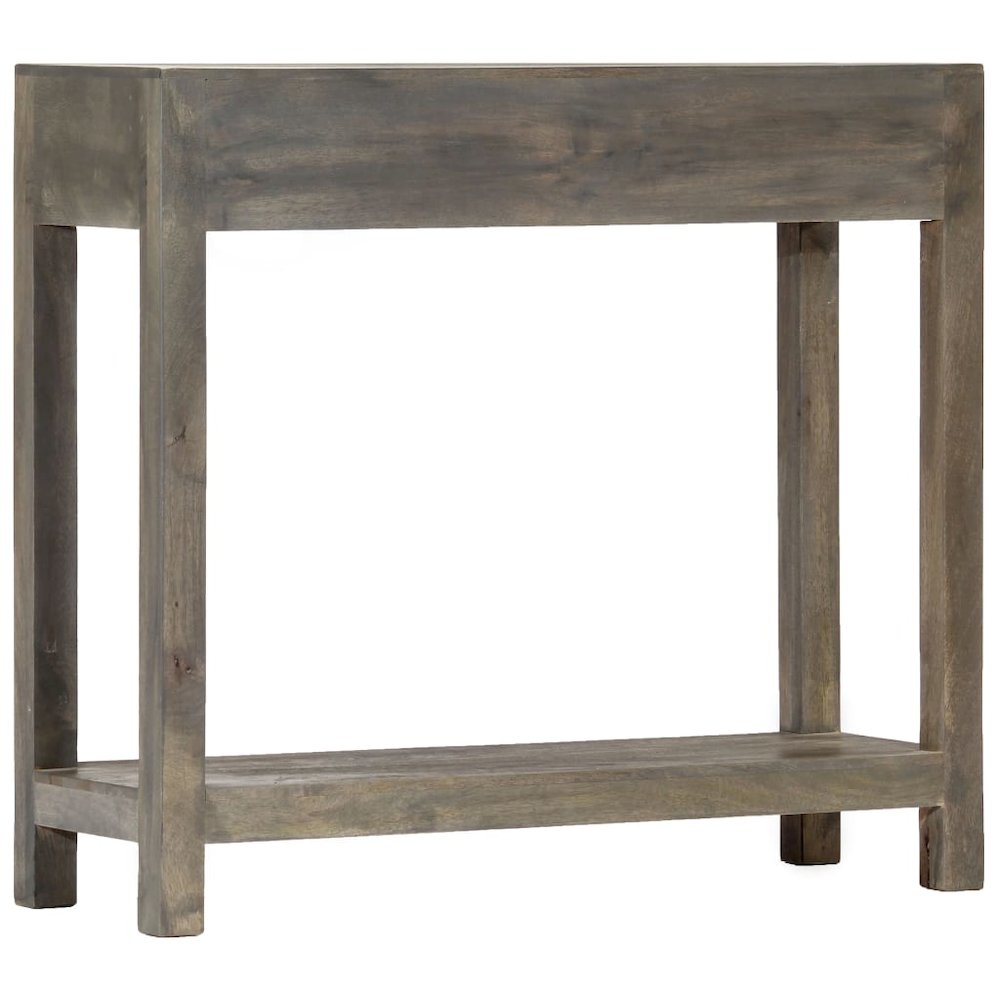 vidaXL Console Table Gray 33.9"x11.8"x29.9" Solid Mango Wood, 282737