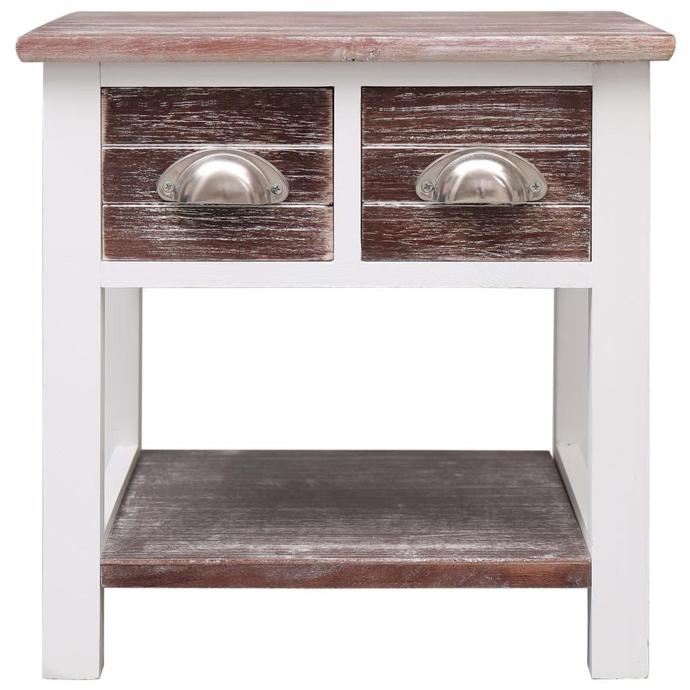 vidaXL Side Table Brown 15.7"x15.7"x15.7" Paulownia Wood, 284067