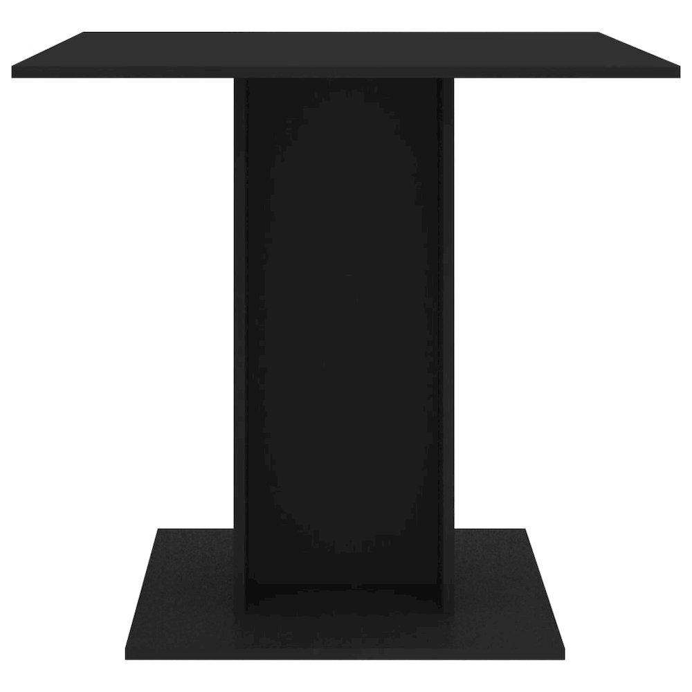 vidaXL Dining Table Black 31.5"x31.5"x29.5" Chipboard, 800253