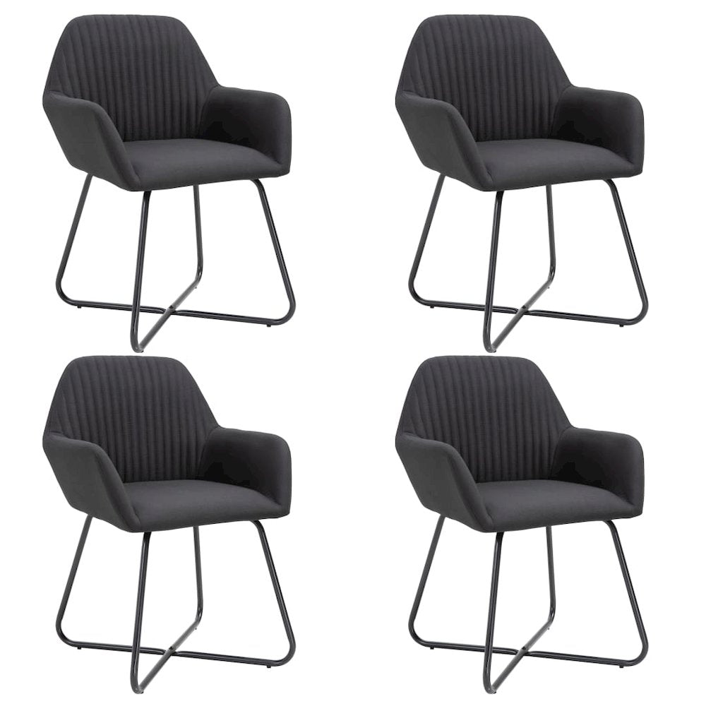 Dining Chair Set of 4 Black