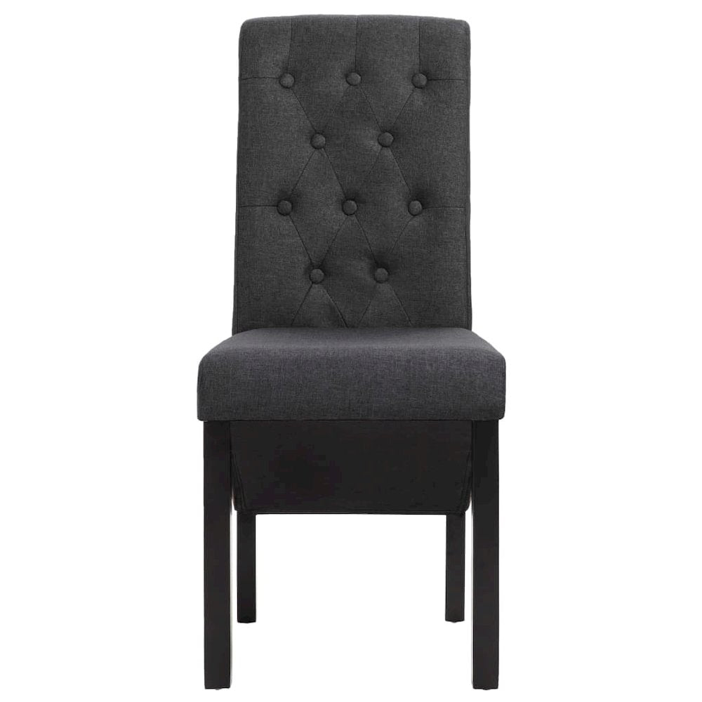 Dining Chairs 6 pcs Dark Gray Fabric