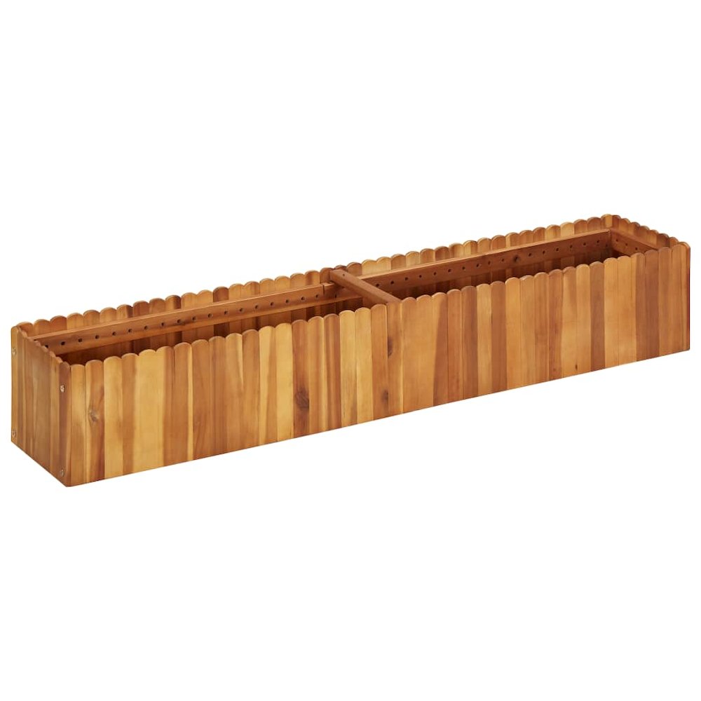 vidaXL Garden Raised Bed 59"x11.8"x9.8" Solid Acacia Wood, 45919
