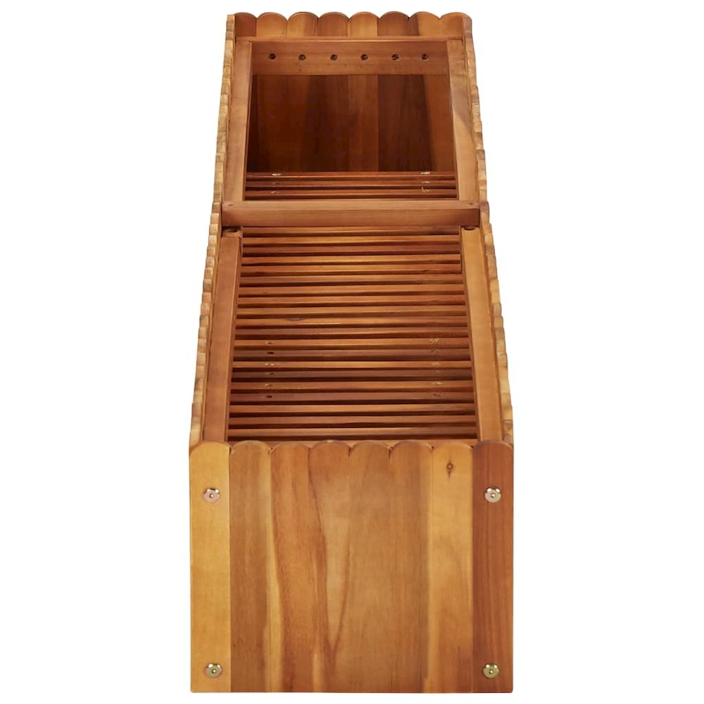 vidaXL Garden Raised Bed 59"x11.8"x9.8" Solid Acacia Wood, 45919