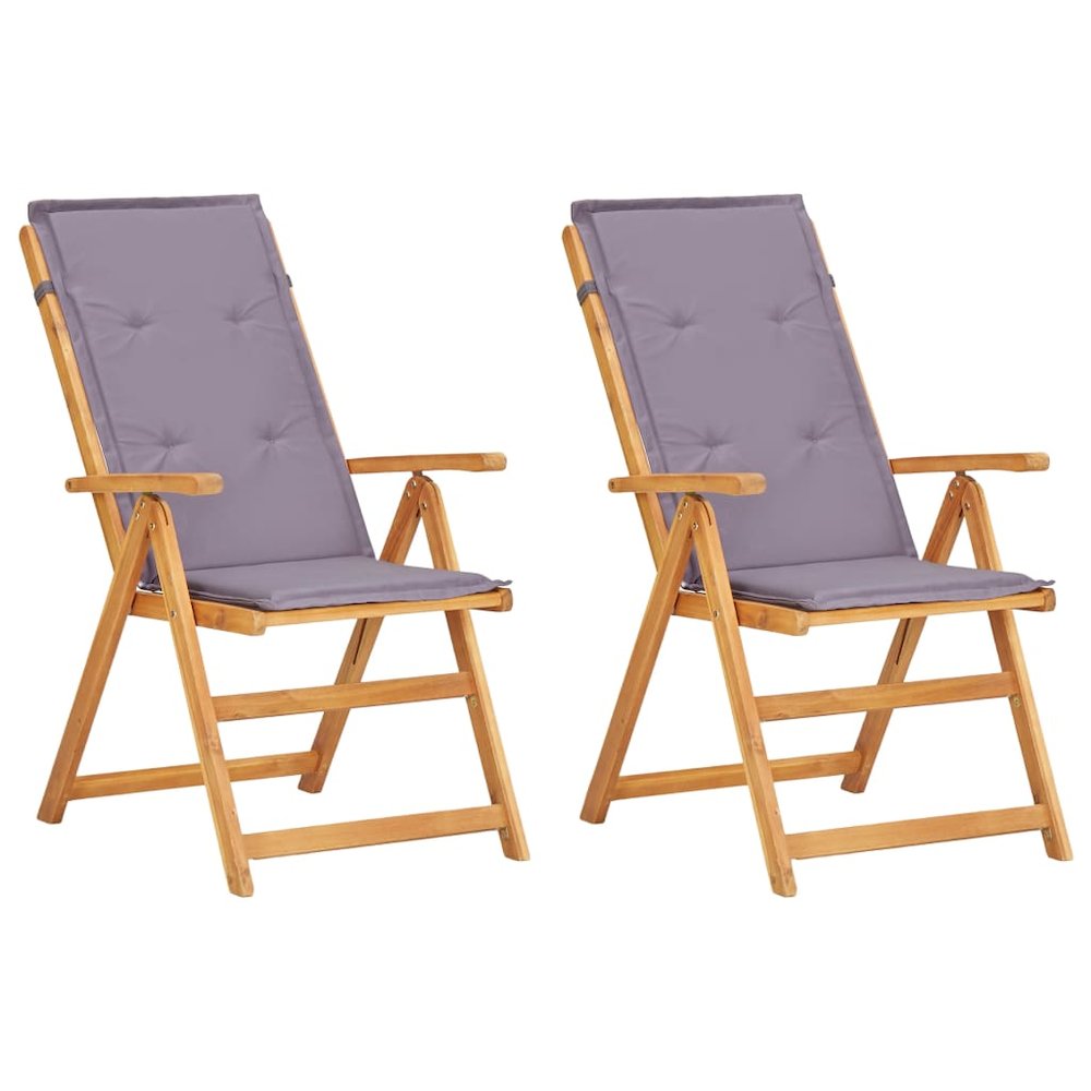 Garden Chair Set of 2 Dark grey