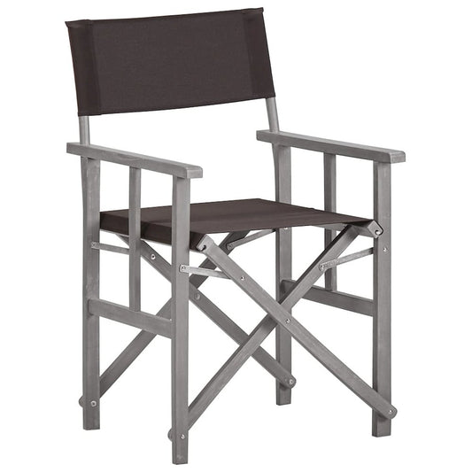 Director Chair Set of 2 Grey wash and black