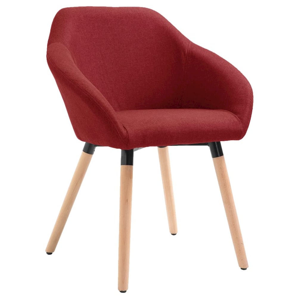 Dining Chairs 4 pcs Wine Red Fabric