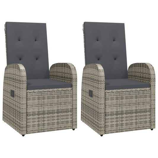Armchair Set of 2 Grey, Dark grey