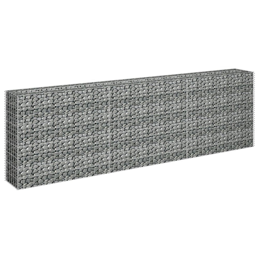 vidaXL Gabion Raised Bed Galvanized Steel 106.3"x11.8"x35.4", 145639
