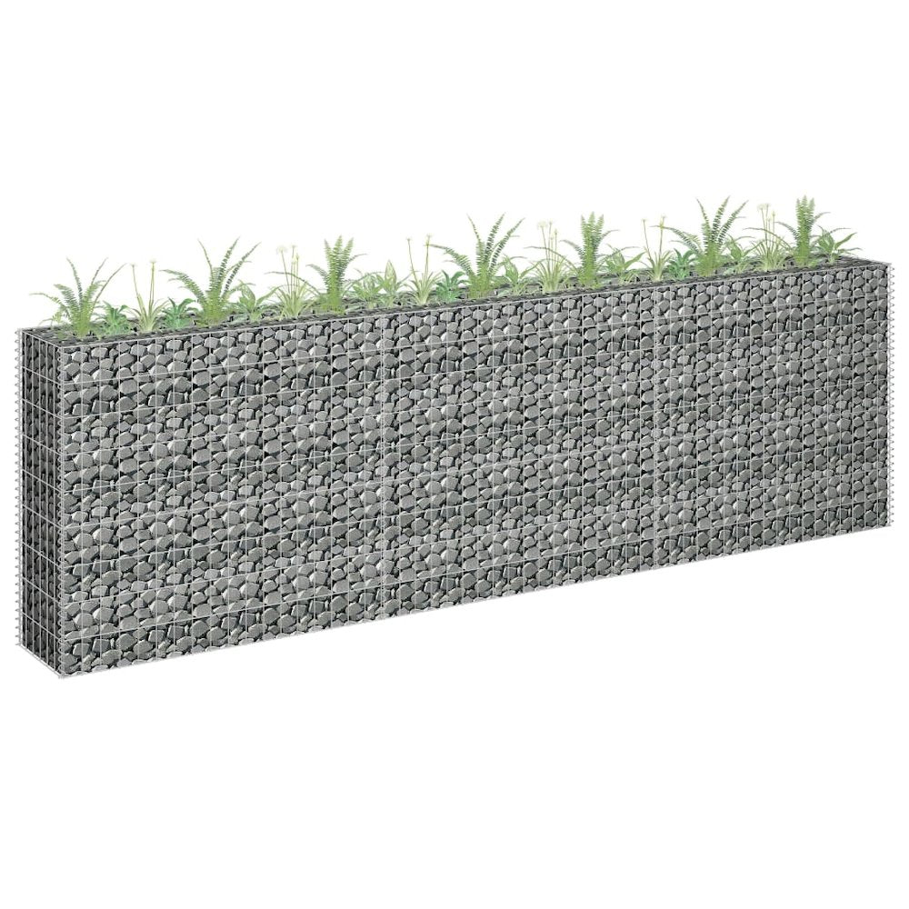 vidaXL Gabion Raised Bed Galvanized Steel 106.3"x11.8"x35.4", 145639
