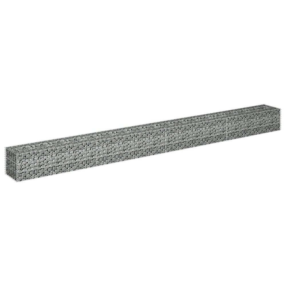 vidaXL Gabion Raised Bed Galvanized Steel 141.7"x11.8"x11.8", 145641