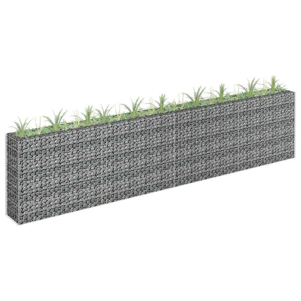 vidaXL Gabion Raised Bed Galvanized Steel 141.7"x11.8"x35.4", 145643