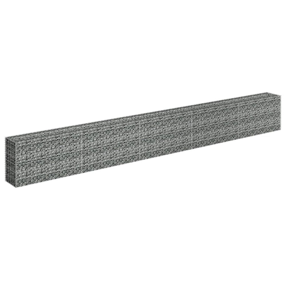 vidaXL Gabion Raised Bed Galvanized Steel 177.2"x11.8"x23.6", 145646