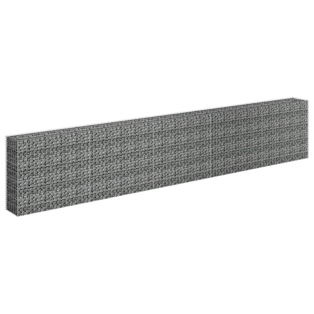 vidaXL Gabion Raised Bed Galvanized Steel 177.2"x11.8"x35.4", 145647