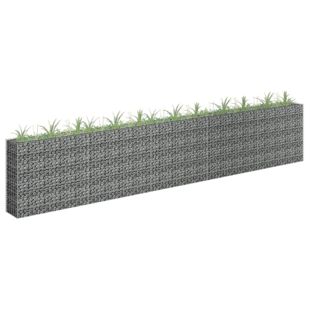 vidaXL Gabion Raised Bed Galvanized Steel 177.2"x11.8"x35.4", 145647