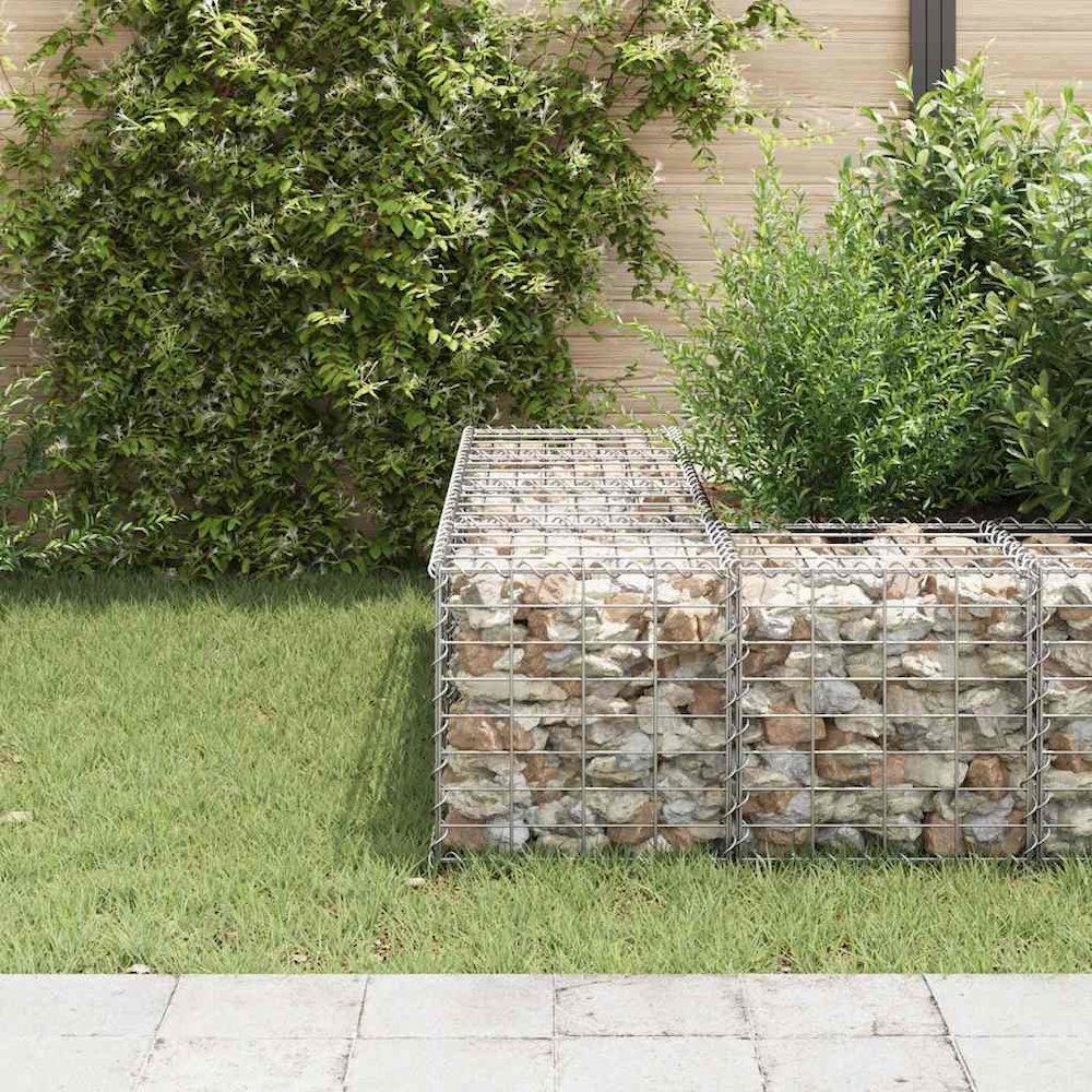 vidaXL Cube Gabion Raised Bed Steel Wire 15.7"x15.7"x15.7", 145649