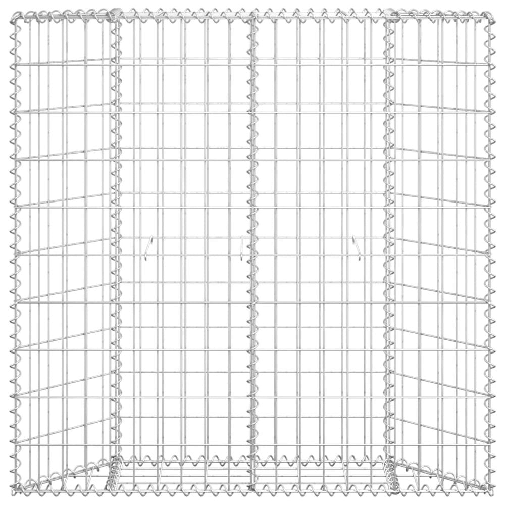 vidaXL Trapezium Gabion Raised Bed Galvanized Steel 39.4"x7.9"x39.4"