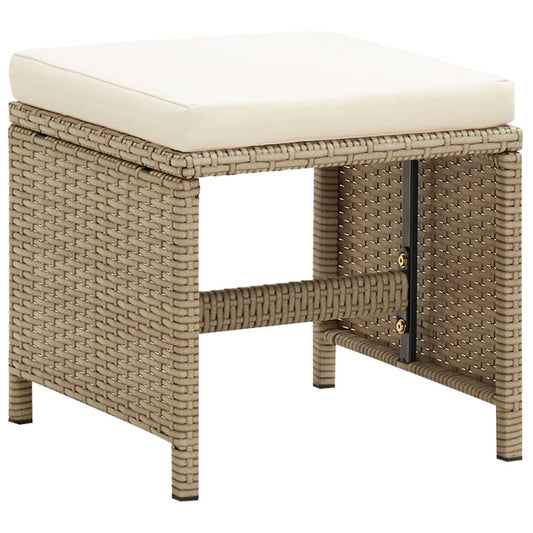 Stool Set of 2 Beige