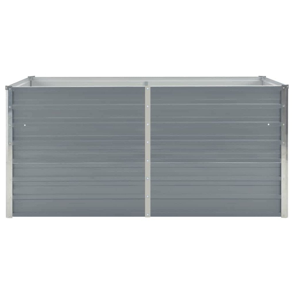 vidaXL Raised Garden Bed 63"x31.5"x17.7" Galvanized Steel Gray 7011