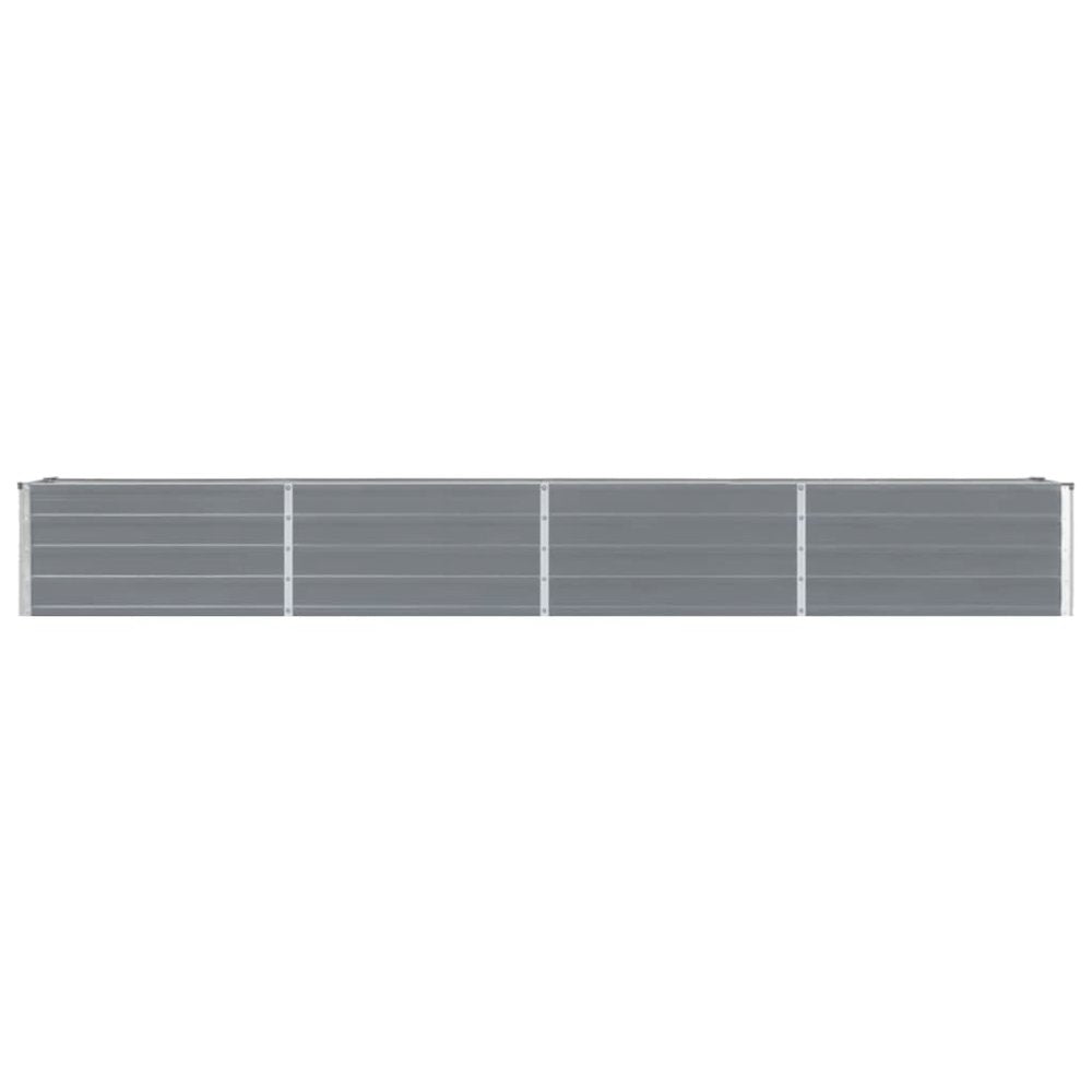 Garden Raised Bed Galvanized Steel 126"x15.7"x17.7" Gray