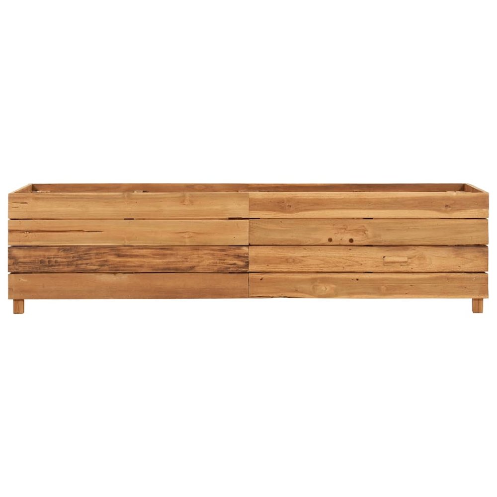 vidaXL Raised Bed 59.1"x15.7"x15" Recycled Teak and Steel 7423