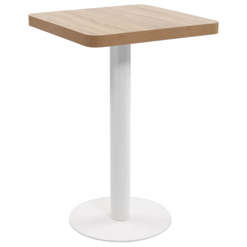 Bistro Table Light Brown 19.7"x19.7" MDF