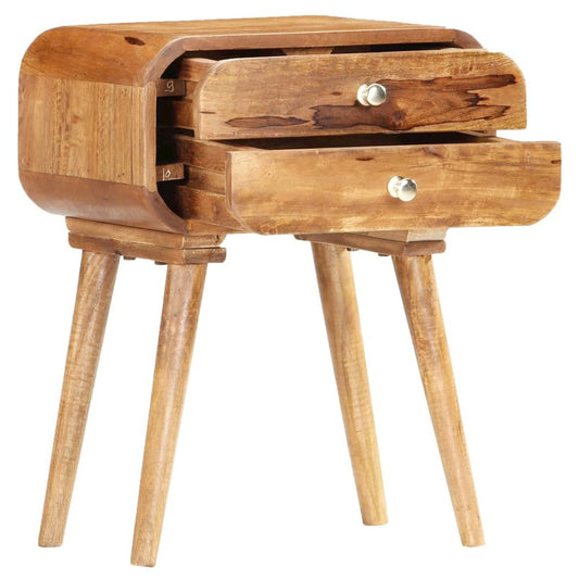 Bedside Cabinet Mango Wood Brown Solid Mango Wood