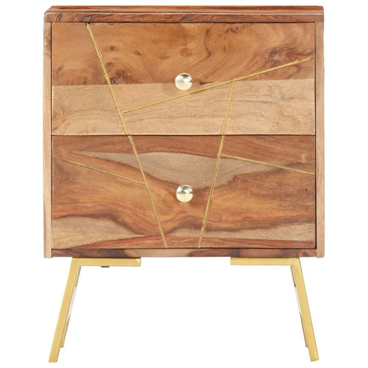 Bedside Cabinet Natural Sheesham Solid Sheesham wood