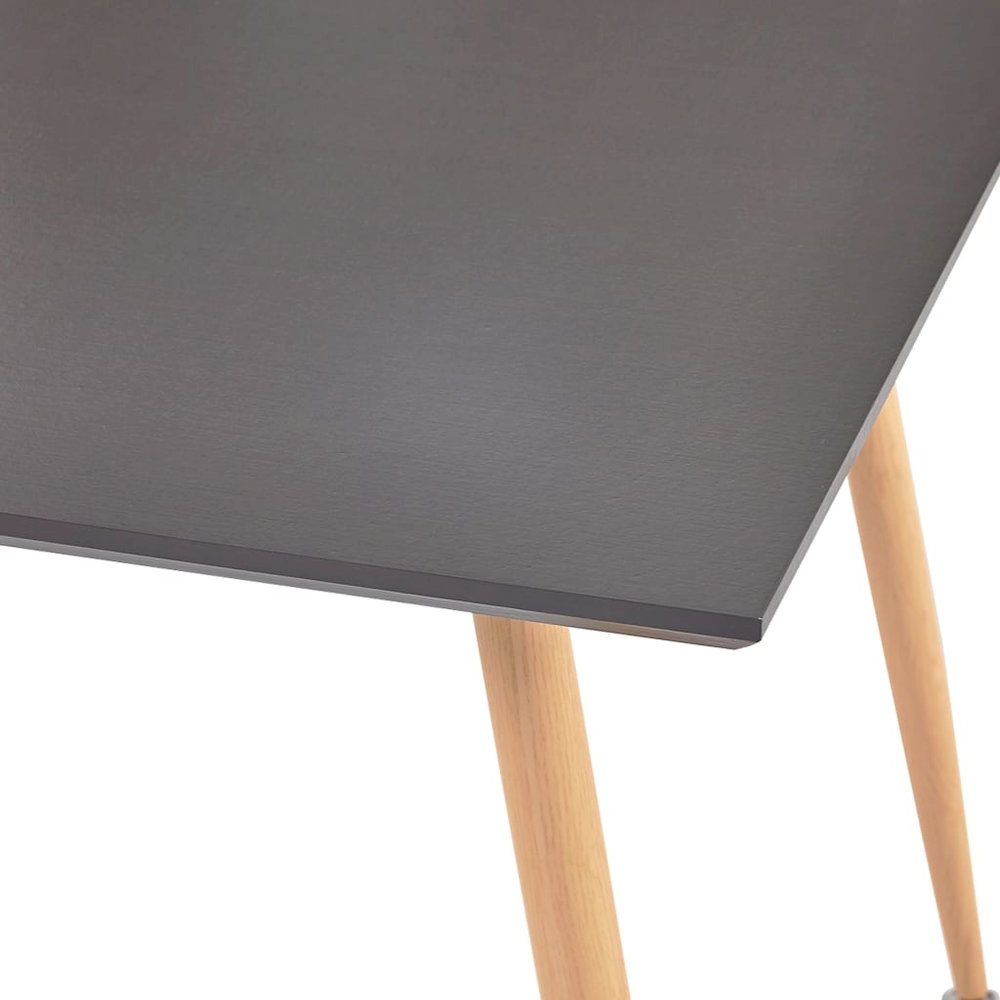 vidaXL Dining Table Gray and Oak 31.7"x31.7"x28.7" MDF, 248311