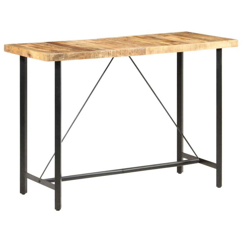 vidaXL Bar Table 59.1"x27.6"x42.1" Rough Mango Wood, 286612