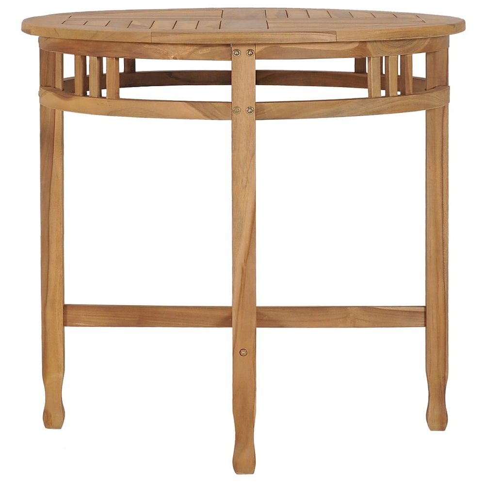 vidaXL Dining Table Ø 31.5" Solid Teak Wood 9427