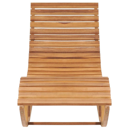 Sun Lounger Natural wood