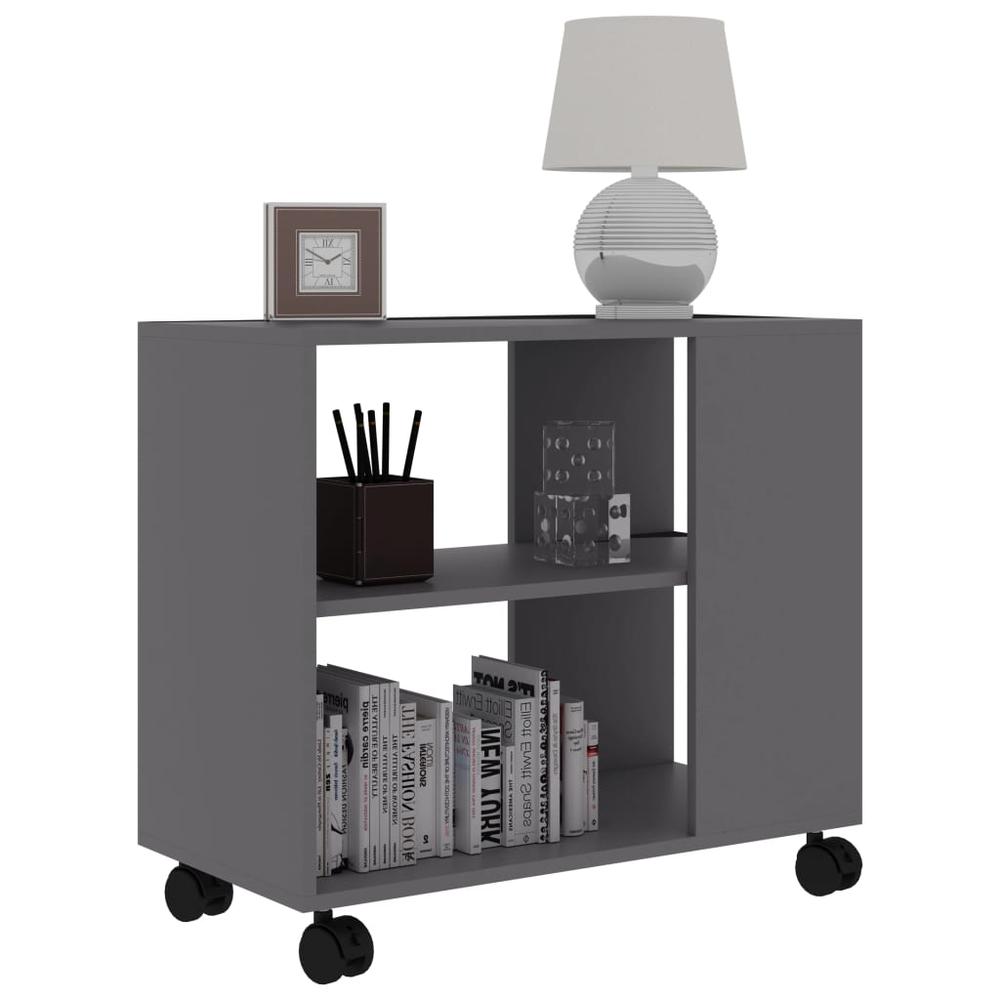 vidaXL Side Table Gray 27.6"x13.8"x21.7" Chipboard, 802122