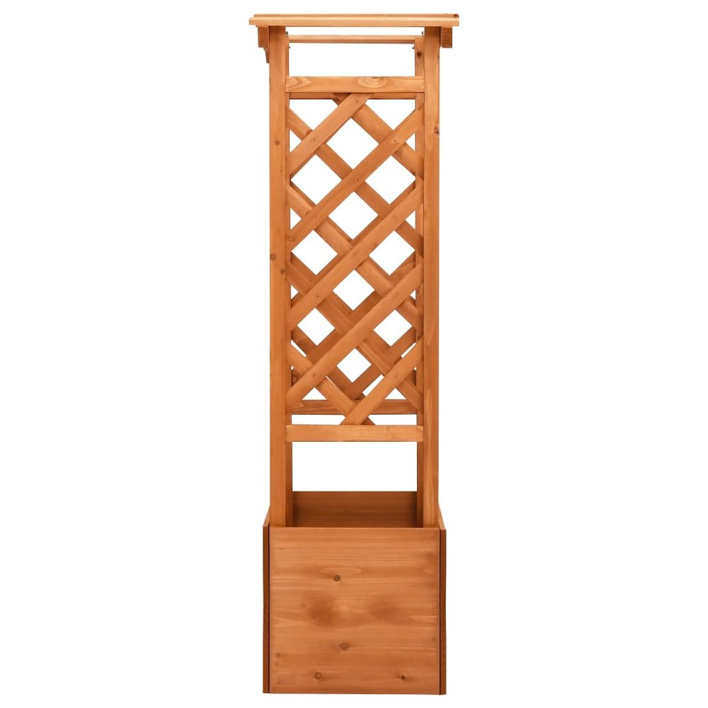 vidaXL Trellis Planter with Arch 19.3"x15.4"x51.2" Firwood 7251