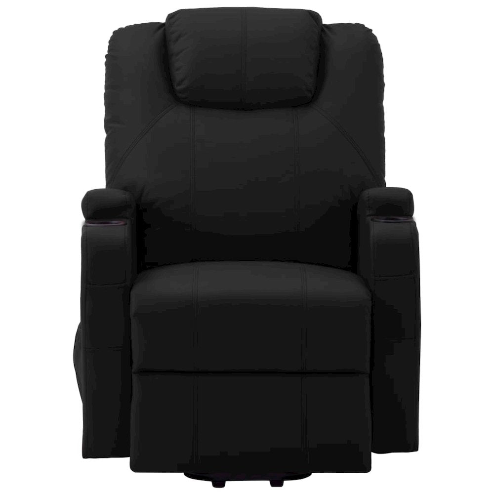 vidaXL Massage Stand-up Chair Black Faux Leather