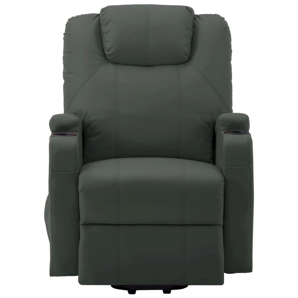 vidaXL Massage Stand-up Chair Anthracite Faux Leather