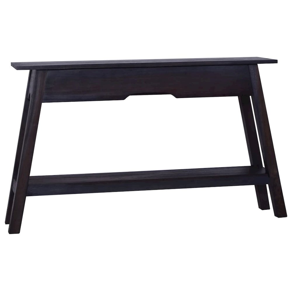 vidaXL Console Table Black 47.2"x11.8"x29.5" Solid Mahogany Wood, 288890