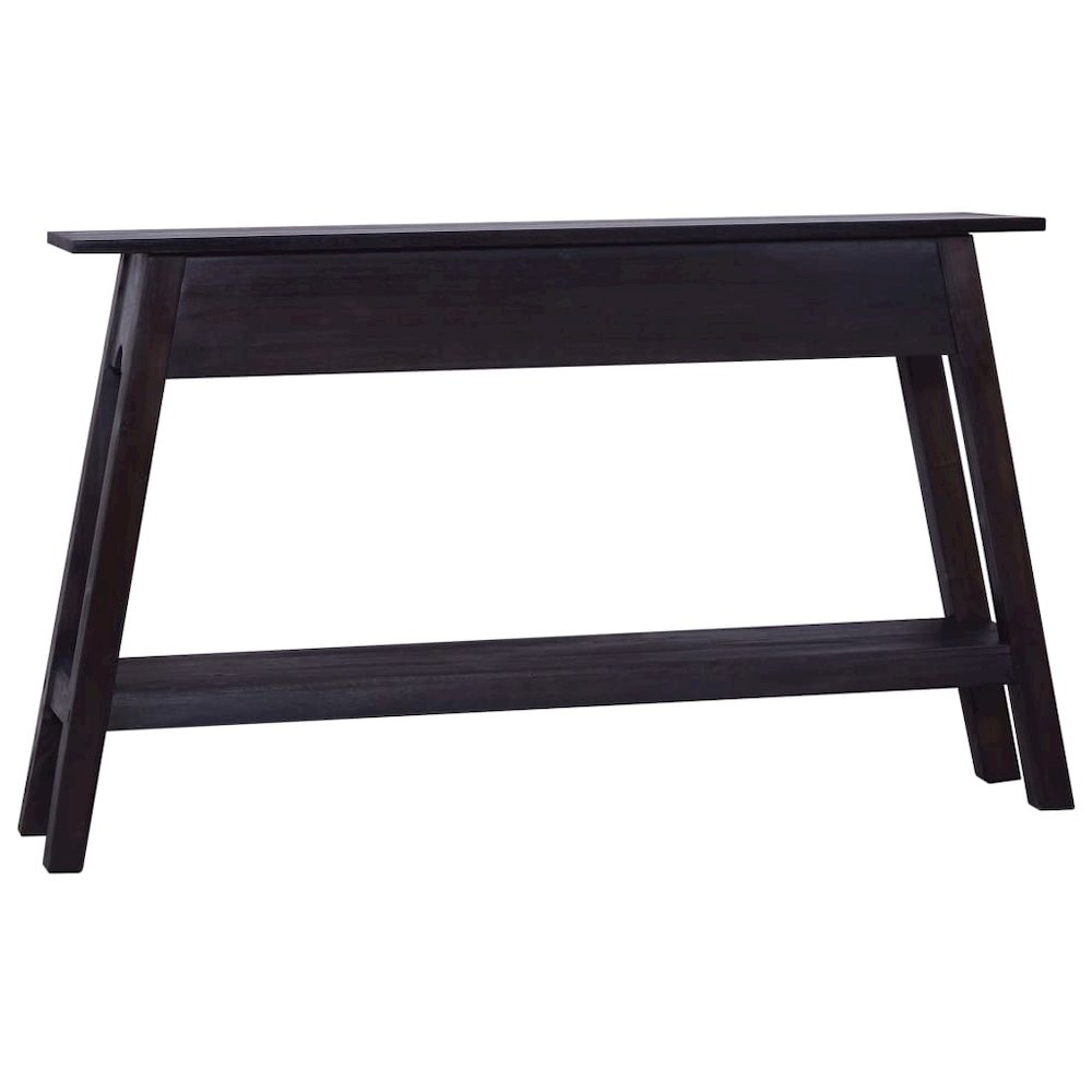 vidaXL Console Table Black 47.2"x11.8"x29.5" Solid Mahogany Wood, 288890