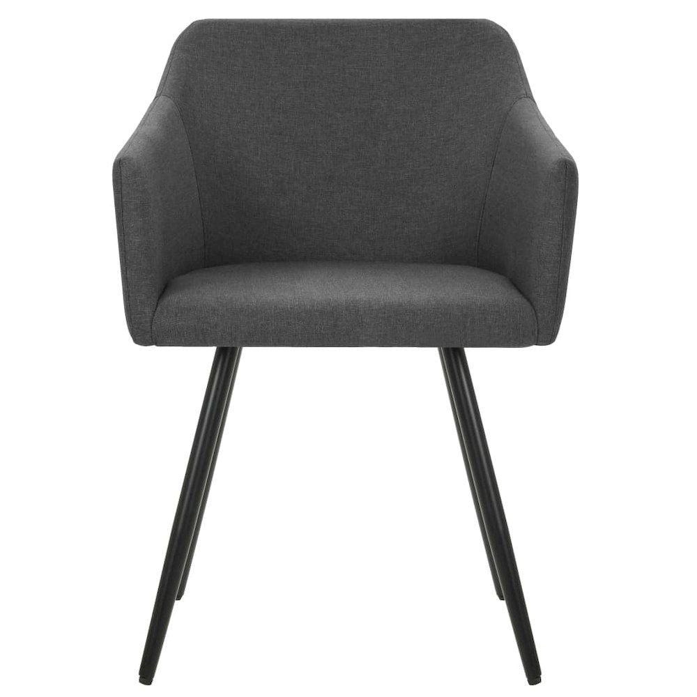 vidaXL Dining Chairs 2 pcs Dark Gray Fabric, 323094